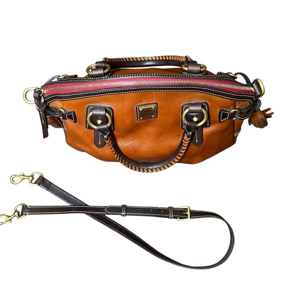 Dooney & Bourke Florentine Toledo Medium Mail Bag Satchel Chestnut Brown Leather - Picture 13 of 16